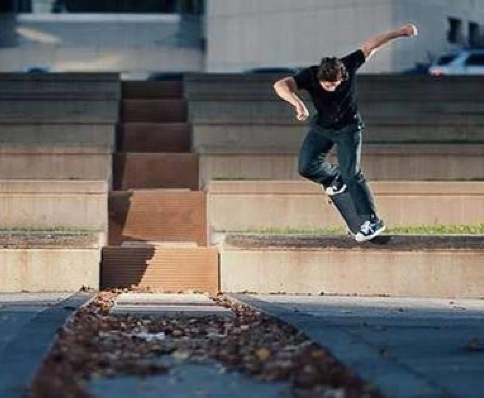 person skateboarding on stairs